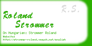 roland strommer business card